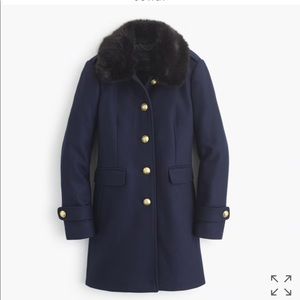 Jcrew Melton Military Coat, Size 0